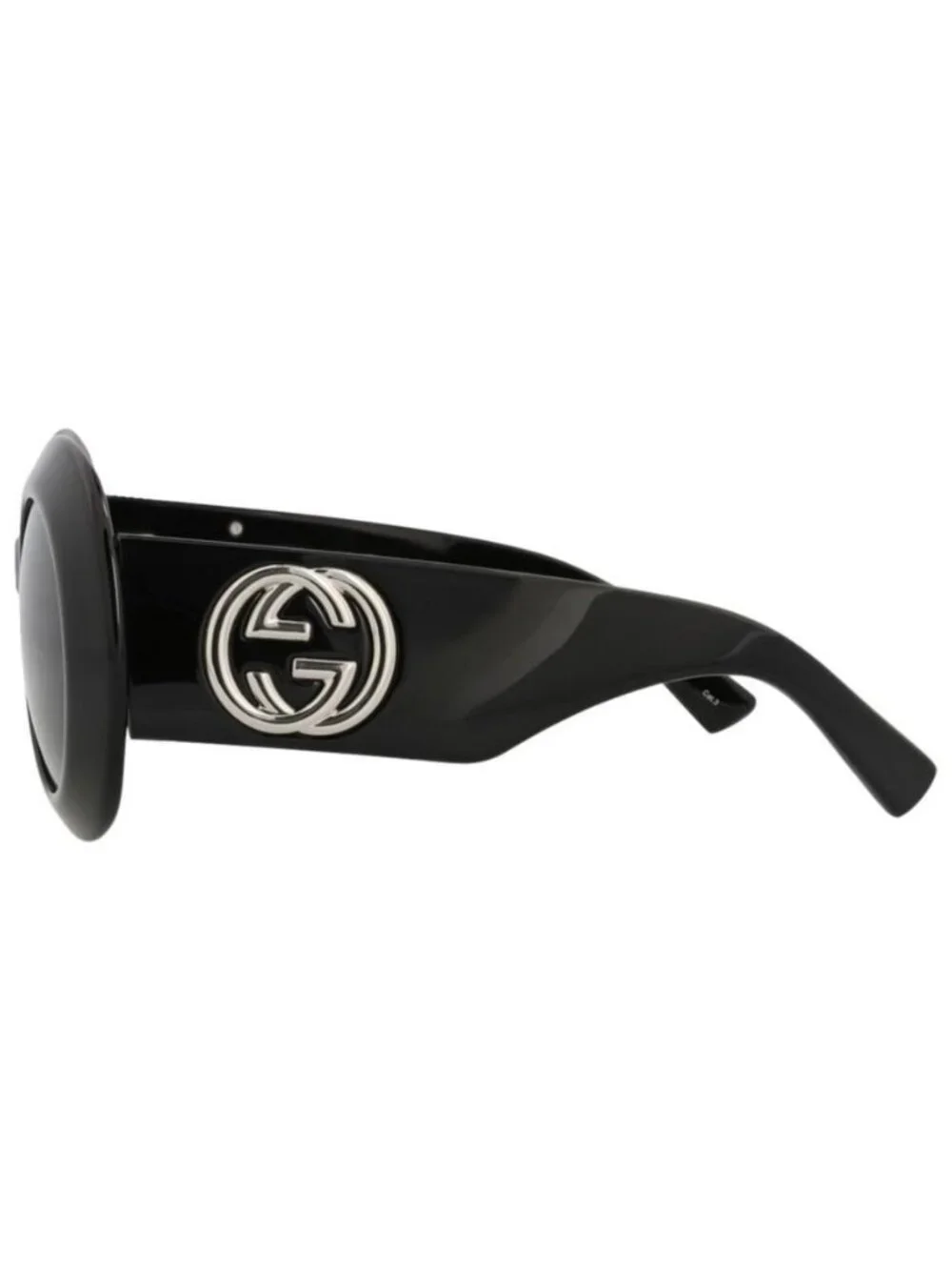 New Gucci Womens Round/Oval Black Black Grey Fashion Designer Sunglasses